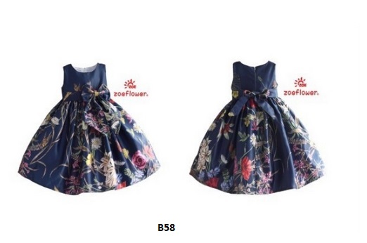 baju rok bunga peach anak